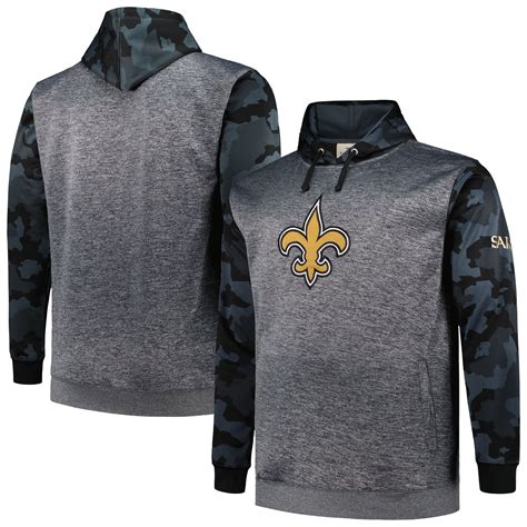 Men's New Orleans Saints Fanatics Heather Charcoal Official